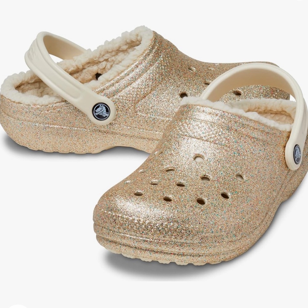 Crocs Classic Gold Glitter Lined Unisex size m4/w6